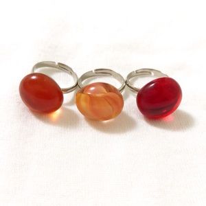 Adjustable Handmade Marble Rings